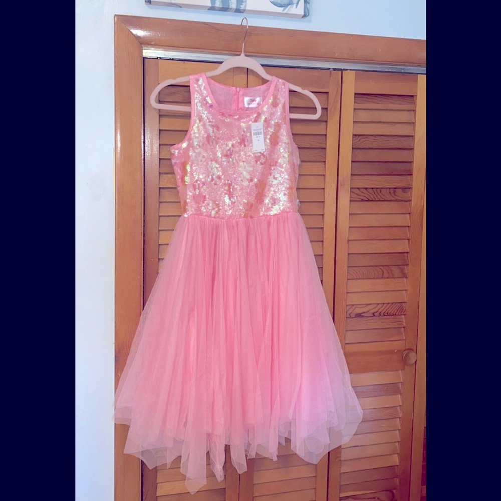 Justice sequin tule dress